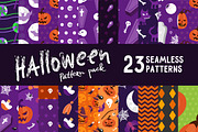 Halloween seamless pattern pack, a Pattern Graphic by OctoPaper (Thumbnail 1 of 7)