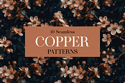 10 Copper Botanica Patterns, a Pattern Graphic by Motifs (Thumbnail 2 of 12)
