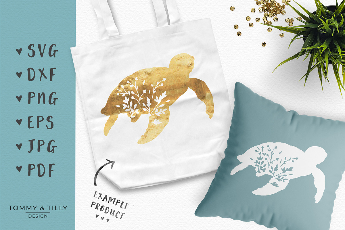Turtle Silhouette - SVG & Clipart, an Object Graphic by Tommy & Tilly Design (Photo 3 of 4)