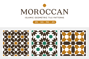 Moroccan Islamic Tile Patterns, a Pattern Graphic by Soufone