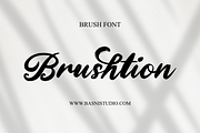 Brushtion | a Brush font, a Script Font by Basnistudio (Thumbnail 1 of 7)