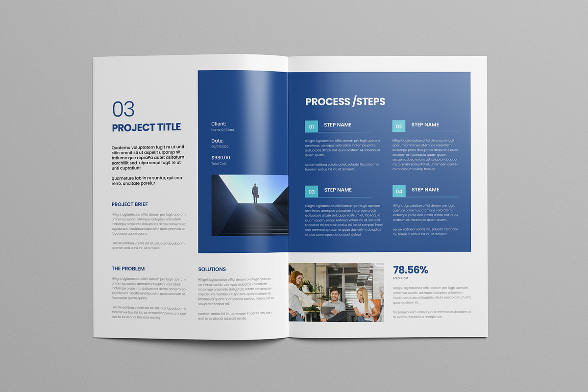 Case Study Booklet Layout, a Brochure Template by Pixelpick