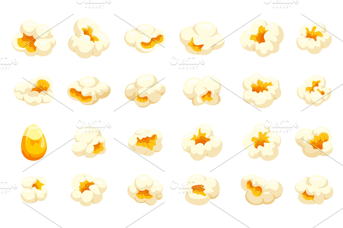 Popcorn kernels. Pop corn kernel, a Food Illustration by Stock-Smart-Start