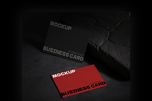 Dark Business Card Mockup – Premium