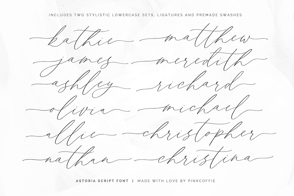 Astoria | Modern Calligraphy Script, a Script Font by Pink Coffie (Photo 11 of 20)