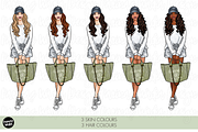 Neutral travel girls clipart set png, a Person Illustration by Parinaz Wadia Design (Thumbnail 4 of 10)