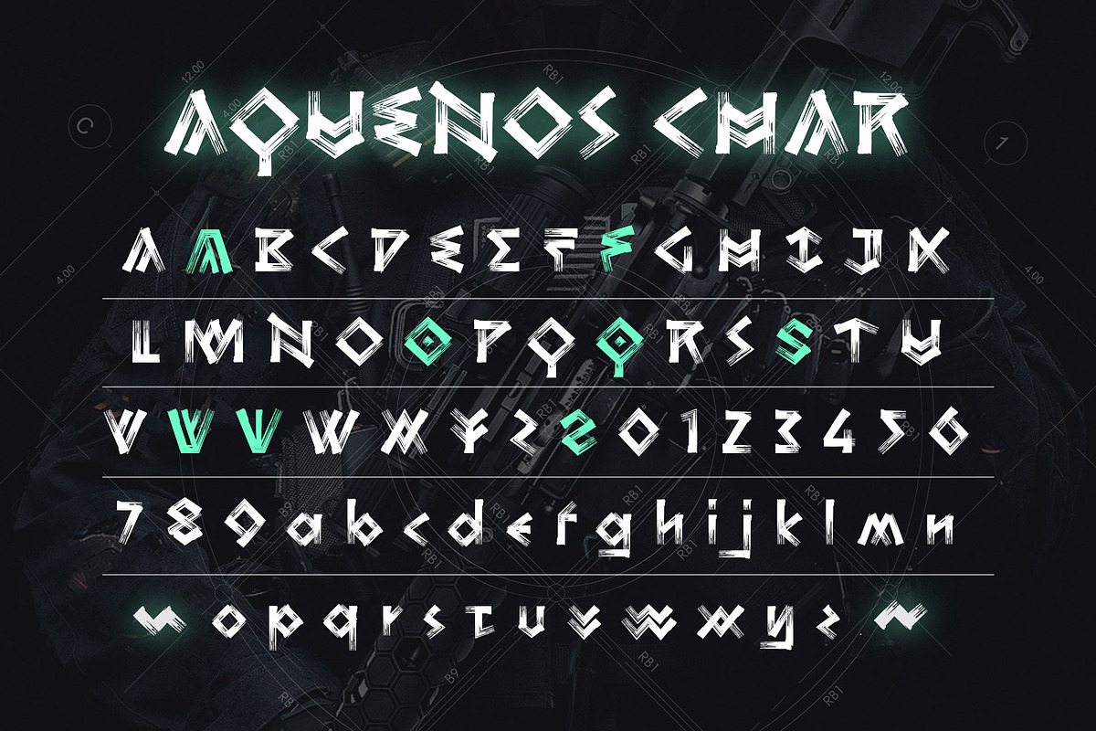 Aquenos - Brush Tribe Font, a Sans Serif Font by Typia Nesia (Photo 9 of 9)