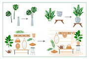 Home plants in cozy interiors, an Illustration by Elena Istomina (Thumbnail 8 of 10)