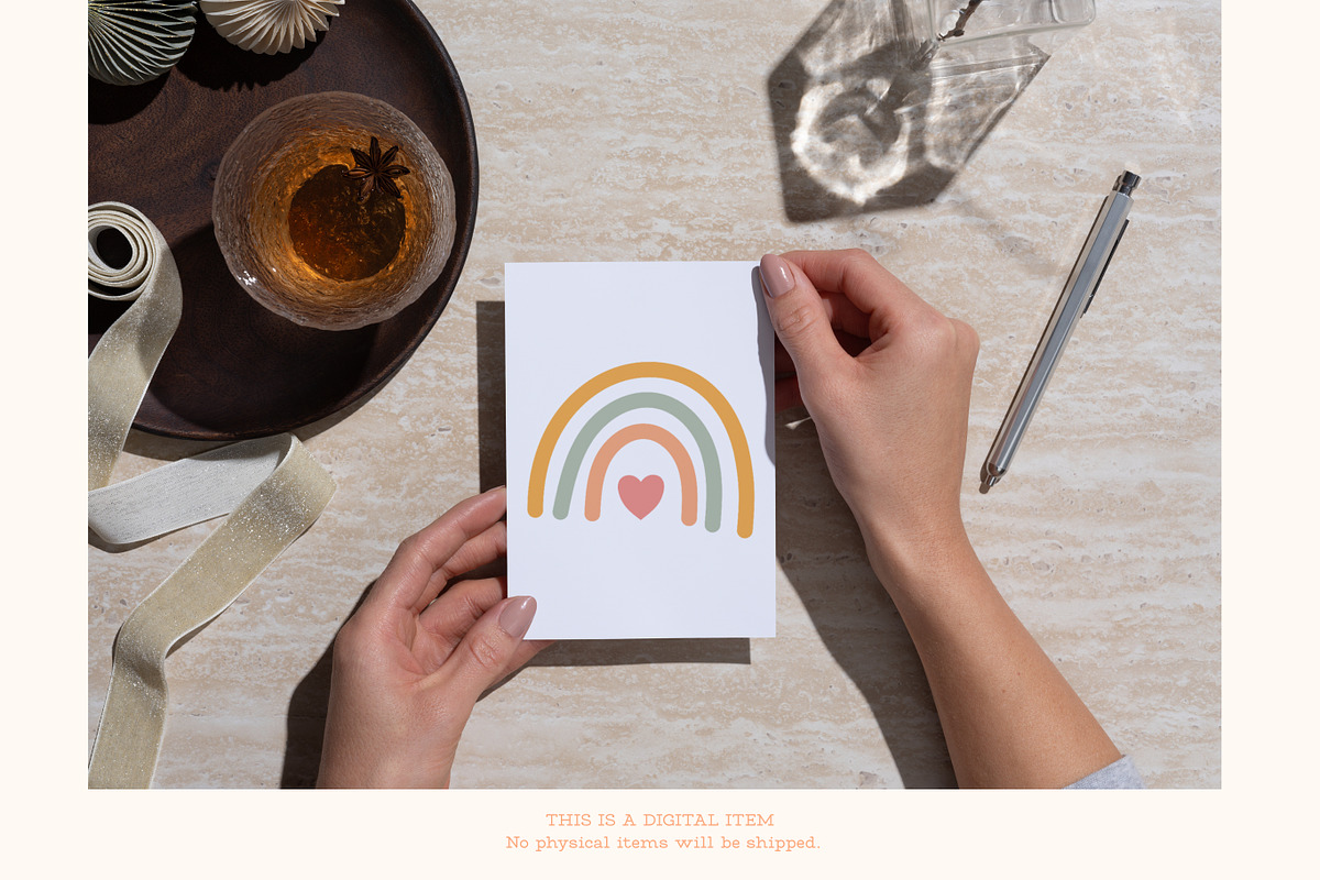 Boho Rainbow Clipart, an Object Illustration by Bielousova Art (Photo 7 of 8)