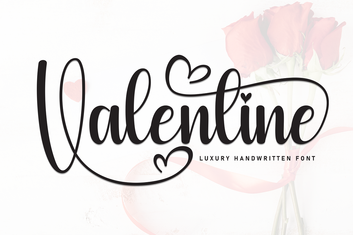 Valentine | Script Font, a Handwritten Font by Scratchones (Photo 1 of 9)