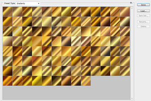 Gold Gradients For Photoshop .GRD