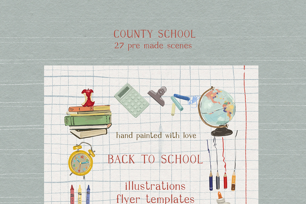 Back To School Cottagecore Images, a Decorative Illustration by whiteheartdesign (Photo 14 of 19)