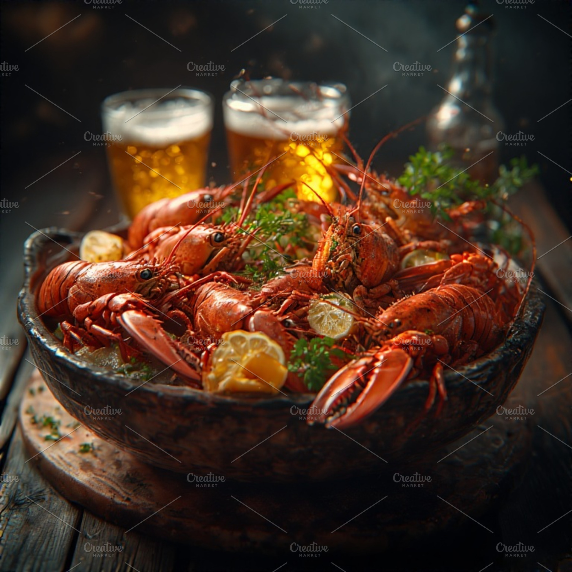 Boiled crayfish stock image, a Food & Drink Photo by ComfortQ