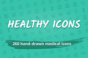 260 hand-drawn medical icons, an Icon by Hand-Drawn Goods (Thumbnail 1 of 5)
