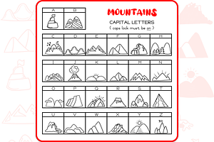 Mountain Doodles - Dingbats Font