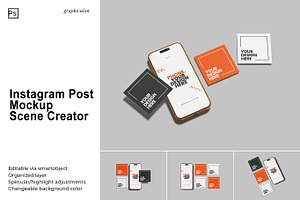 Instagram Post Mockup(Scene Creator)