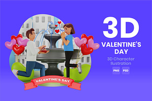 Valentine's Day 3D Character