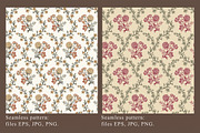 Seamless Set Flowers Clover Pattern, a Pattern Graphic by Vintage (Thumbnail 3 of 13)