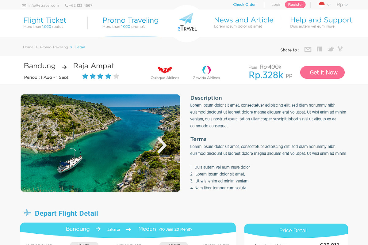 S-Travel - Travel and Tour Booking, a HTML Template by UInstrument (Photo 6 of 8)