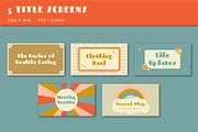 Youtube: 70s Retro Branding Kit, a Social Media Template by Liseno Designs (Thumbnail 4 of 7)