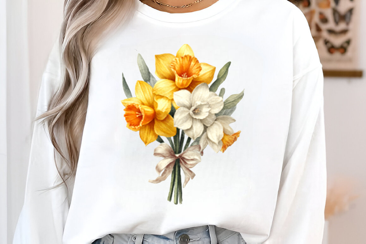 Watercolor Flower Daffodil Clipart, a Transportation Illustration by SinaCreation (Photo 4 of 7)