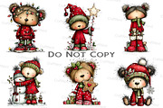 Wishmical Christmas Teddy Bear, an Illustration by Craft Nest (Thumbnail 2 of 8)