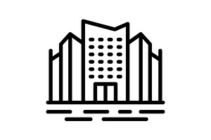 Urban metropolitan black icon, an Outline Icon by Creative priyanka