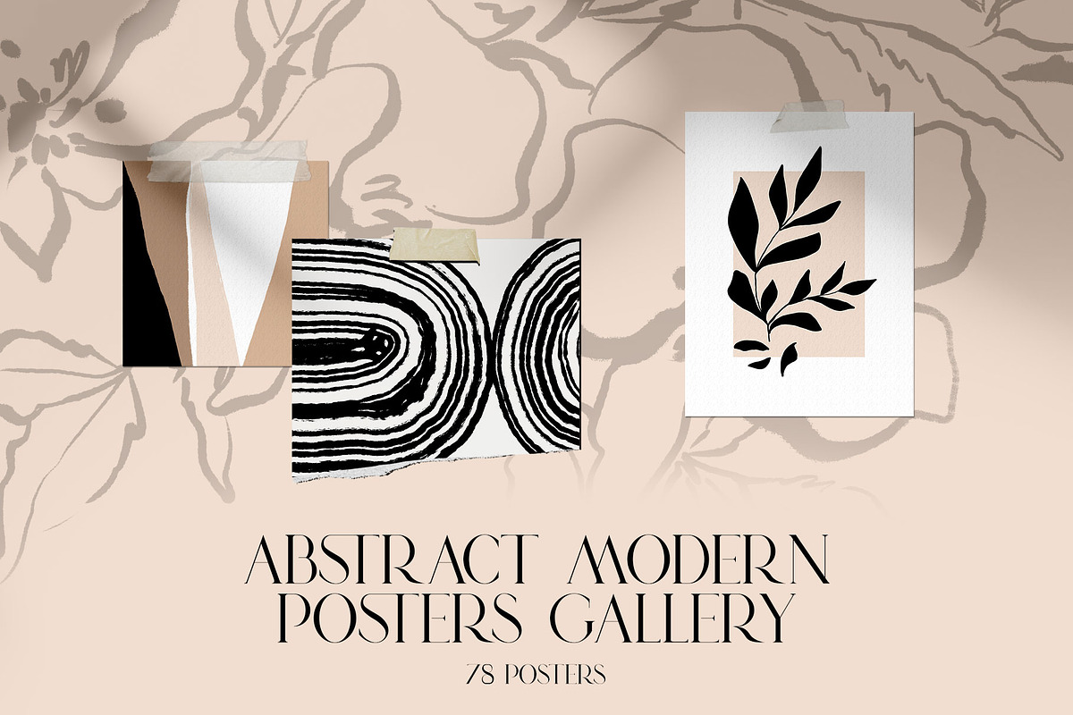ABSTRACT MODERN POSTERS GALLERY, a Decorative Illustration by Yuliia Lashevska (Photo 1 of 13)
