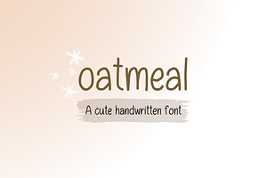 Oatmeal Cute Handwritten Font