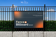 Fence Billboard Mockup, an Advertising Mockup by HanaSaka_Studio (Thumbnail 2 of 5)