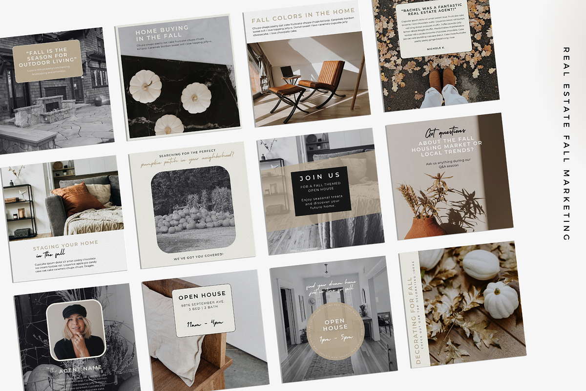 Fall Real Estate Instagram Templates, a Social Media Template by Blush Created (Photo 6 of 12)