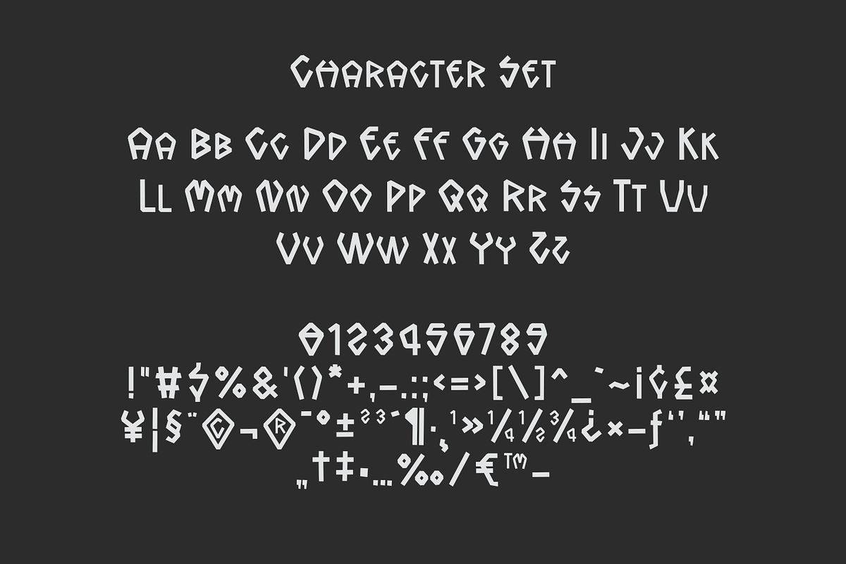 KRONKELD – Nordic Inspired Font, a Symbol Font by TypeTasty Font (Photo 2 of 10)