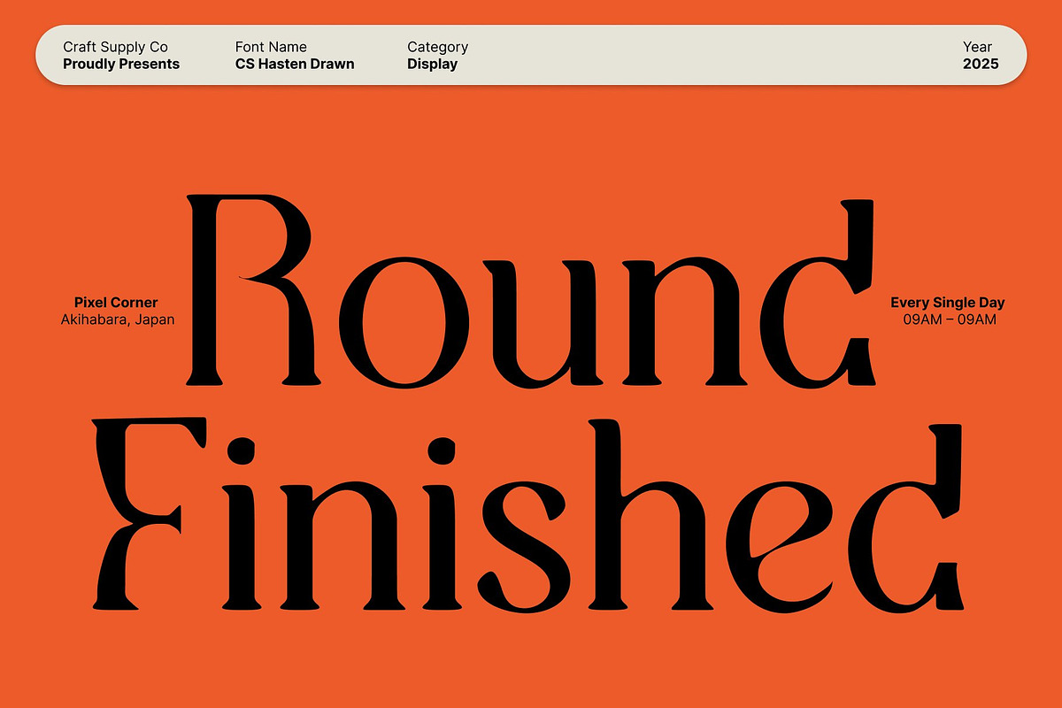 CS Hasten Drawn, a Serif Font by Craft Supply Co. (Photo 2 of 8)