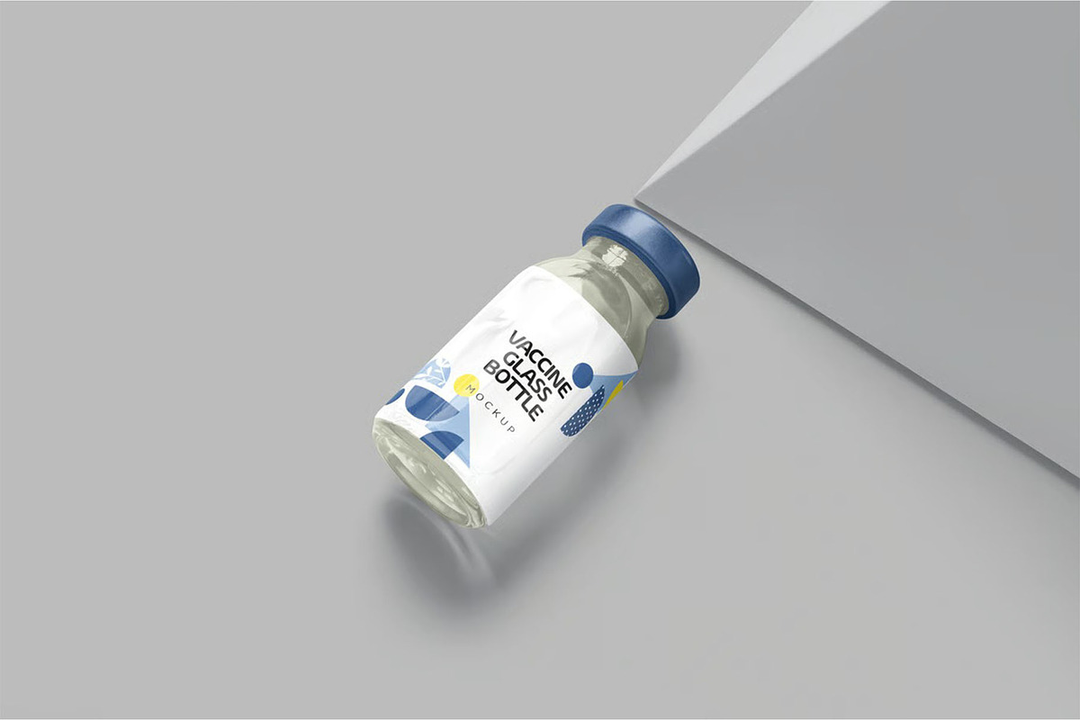 Vaccine Glass Bottle Mockups, a Product Mockup by megostudi0 (Photo 4 of 7)