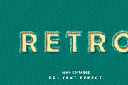 retro text effect layer style, a Layer Style Add-On by mijli (Thumbnail 2 of 2)