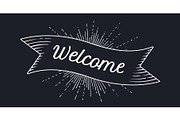 Welcome. Banner ribbon, an Object Illustration by Foxys Graphic (Thumbnail 1 of 3)