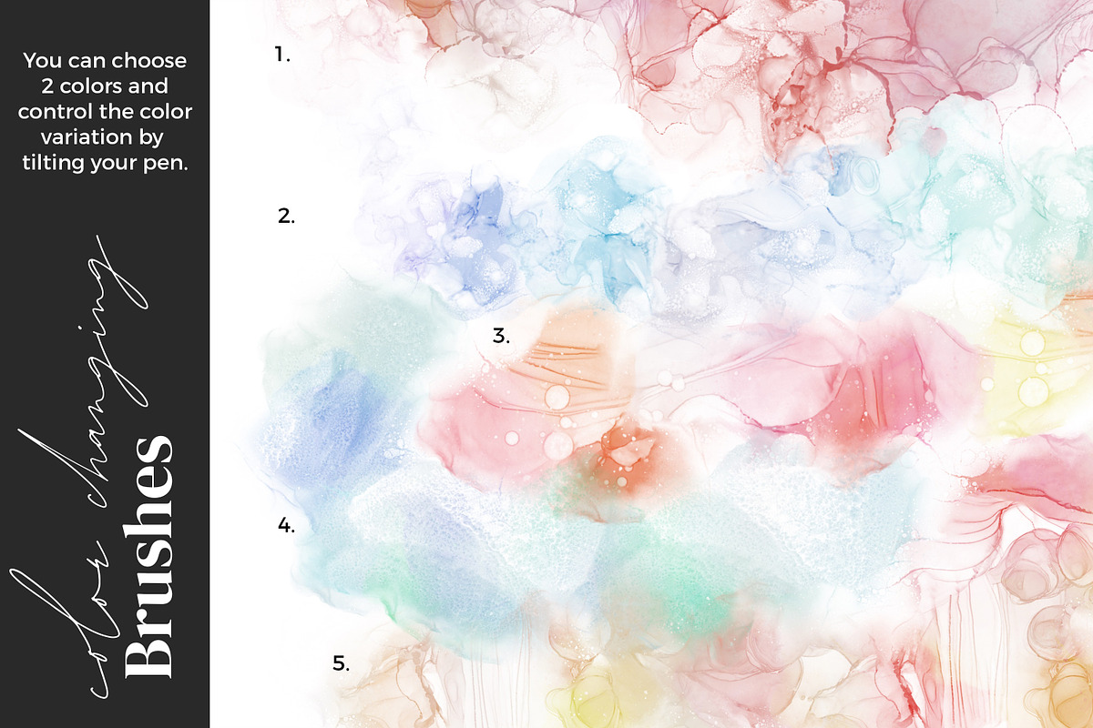 Amazing Alcohol Ink for Procreate, a Brush Add-On by AJ Brushes (Photo 7 of 17)
