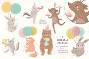 Birthday Clipart, Cards, an Animal Illustration by Lesya Skripak (Thumbnail 2 of 10)