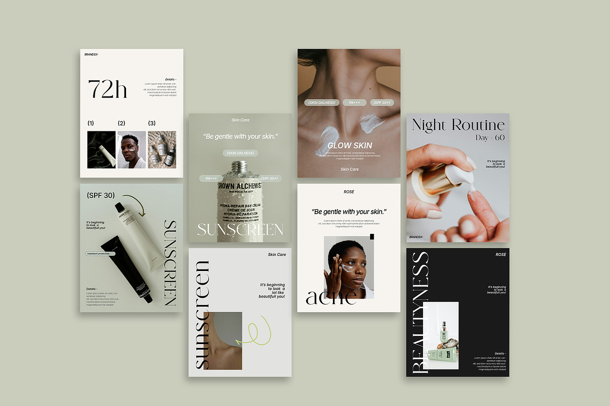 Rose - Skin Care Instagram Post, a Social Media Template by Templeste (Photo 5 of 5)