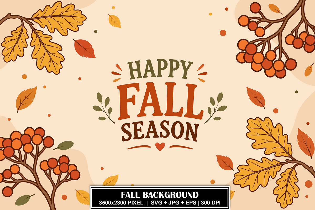 Happy Fall Season Autumn Background, a Background Graphic by Gfx Expert Team (Photo 3 of 3)