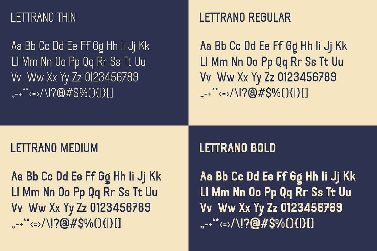 Lettrano - Display Font, a Sans Serif Font by Arendxstudio (Photo 4 of 9)