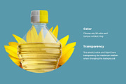 Mockup Plastic Sunflower Oil Bottles, a Packaging Mockup by Grow Design Craft Studio (Thumbnail 7 of 11)