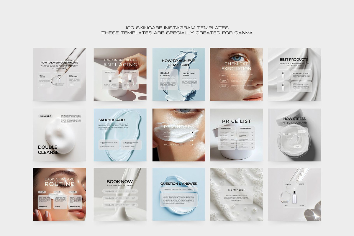 200 Skincare Instagram Templates II, a Social Media Template by Instprofi | Studio Estimo (Photo 5 of 9)