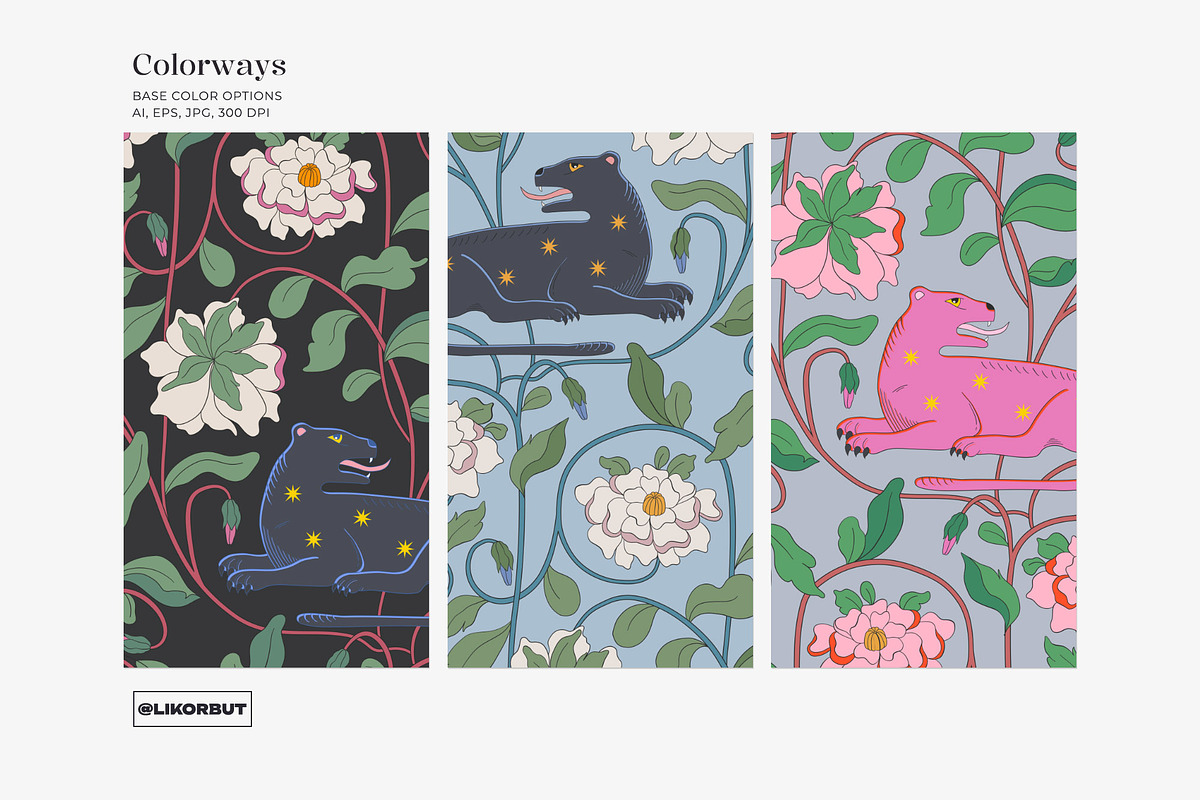 Medieval Floral Seamless Pattern, a Pattern Graphic by likorbut (Photo 9 of 13)