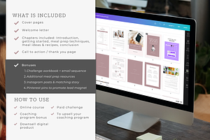 Meal Prep EBook And Workbook Canva