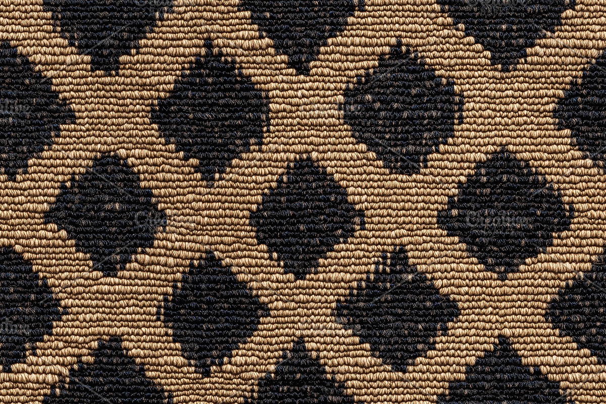 Seamless textured fabric featuring a geometric pattern in black and tan colors., a Texture Graphic by Textures & Backgrounds