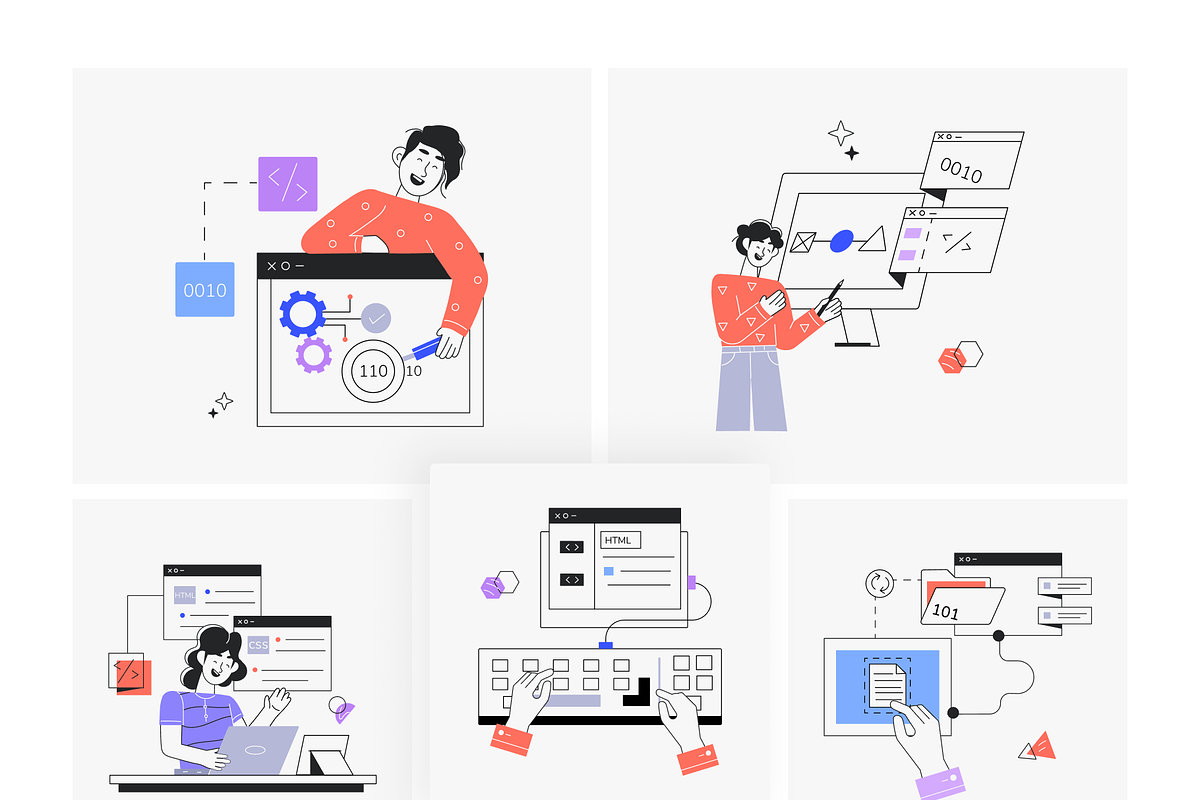 Technology and Web Development, a Technology Illustration by Prosymbols (Photo 5 of 11)