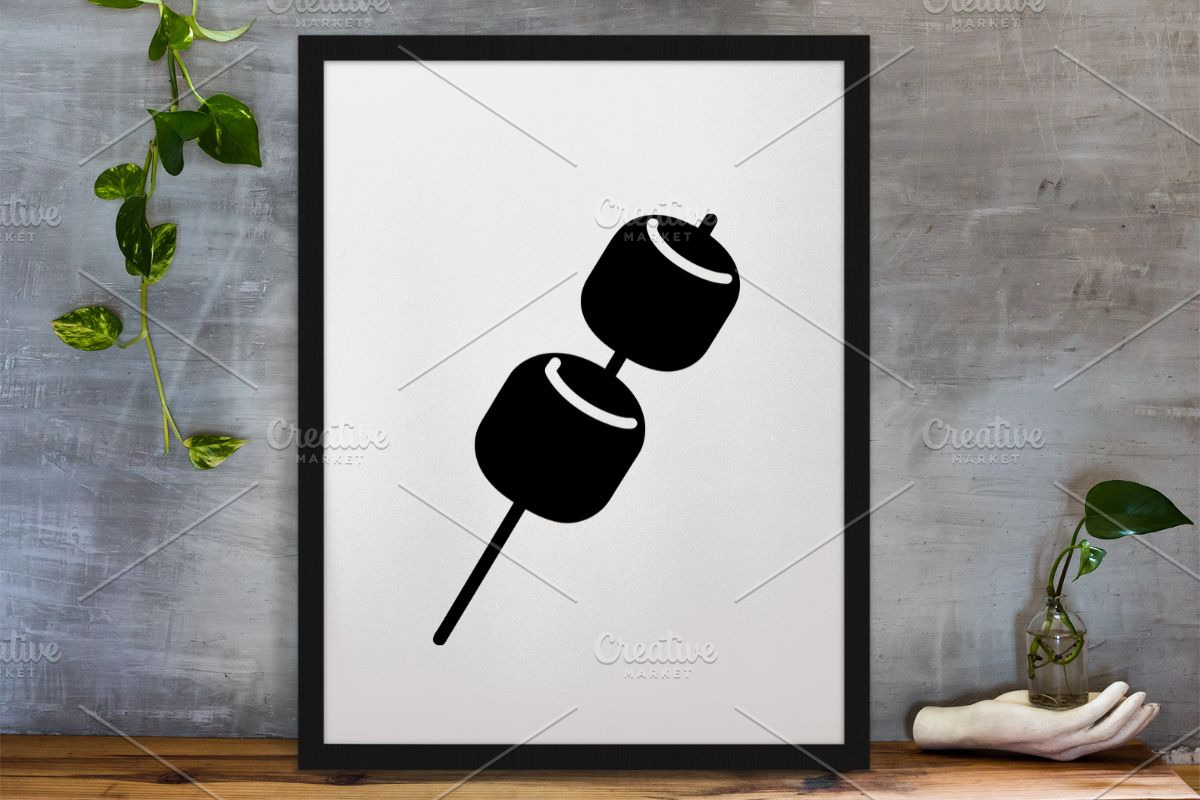 Marshmallow on Stick Silhouette SVG, a Food Illustration by newminddesign (Photo 3 of 3)