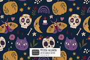 Mystical Halloween Vector Pattern, a Pattern Graphic by Irina Ostapenko (Thumbnail 1 of 4)