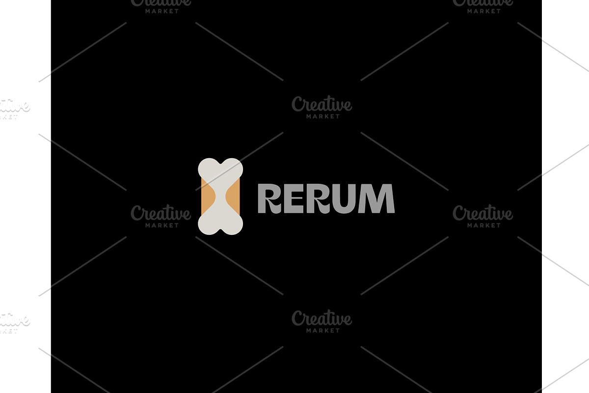 Bone vector logo. Dog food or toy, an Object Illustration by Bureau